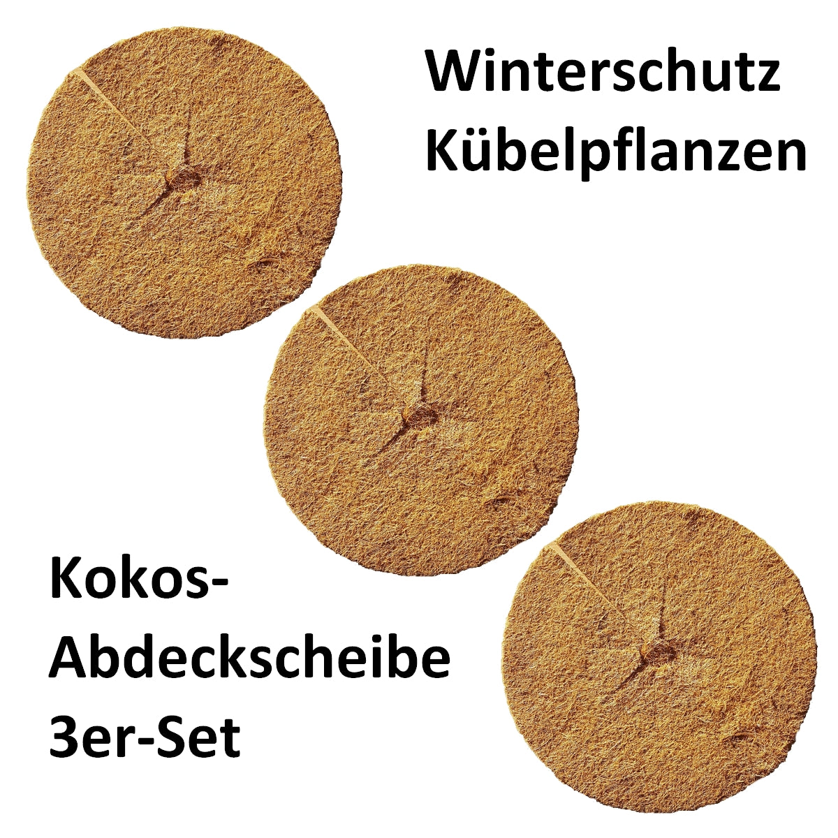 Kokos-Mulchscheibe, Winterschutz, 3 Stk.