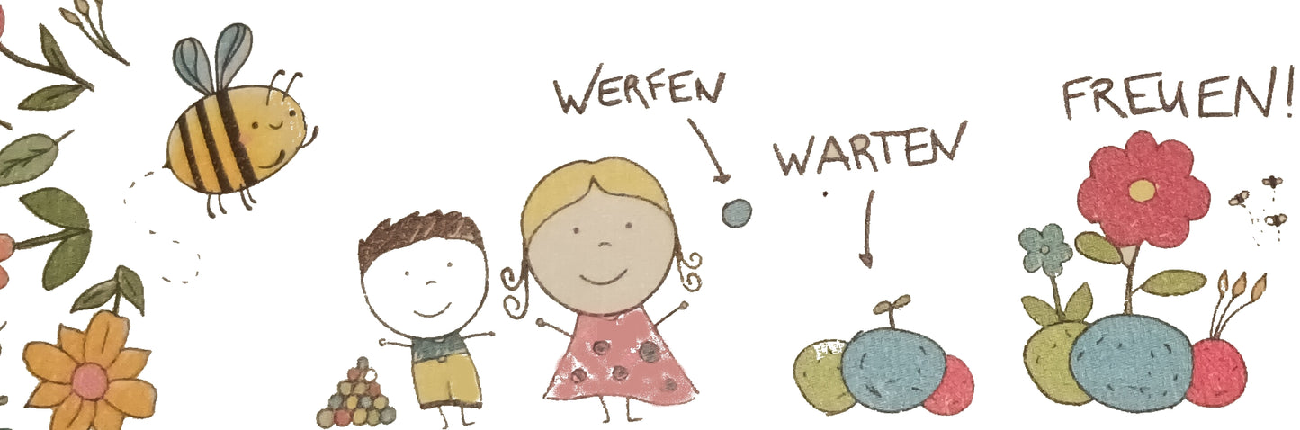 Bunte Blumenmurmeln
