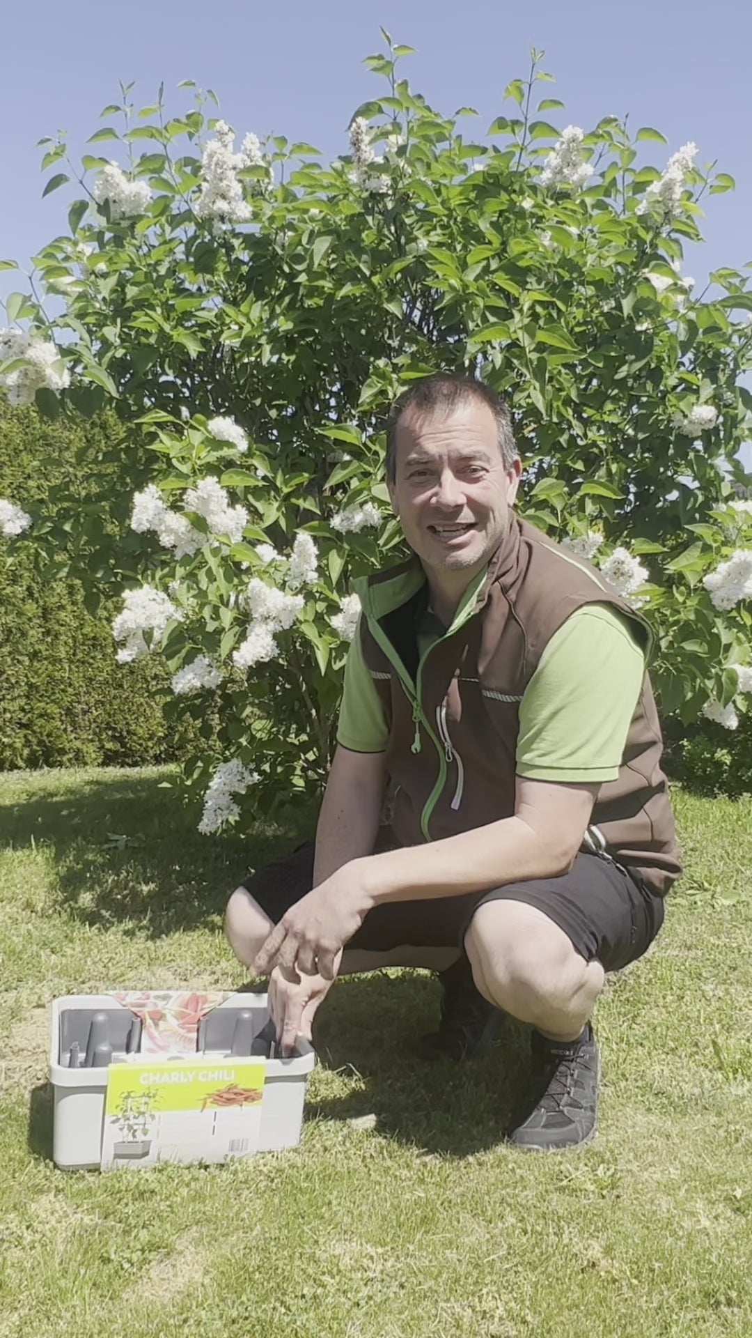 CHARLY CHILI - Anzuchttopf mit Wassertank und Rankhilfe